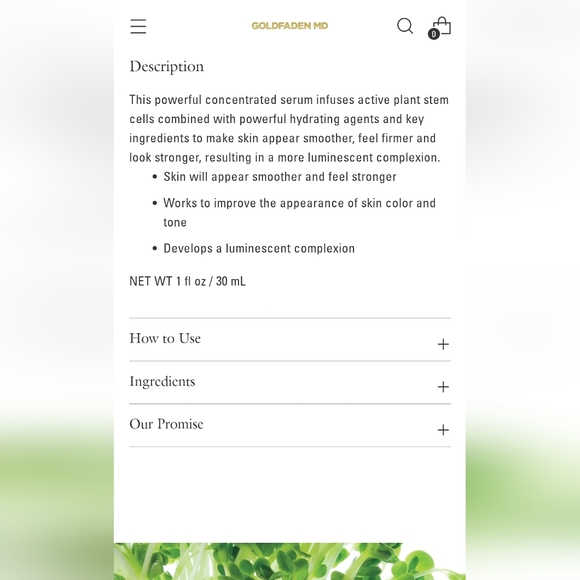 Goldfaden MD, Plant Profusion Serum Supreme 1oz - Picture 6 of 6